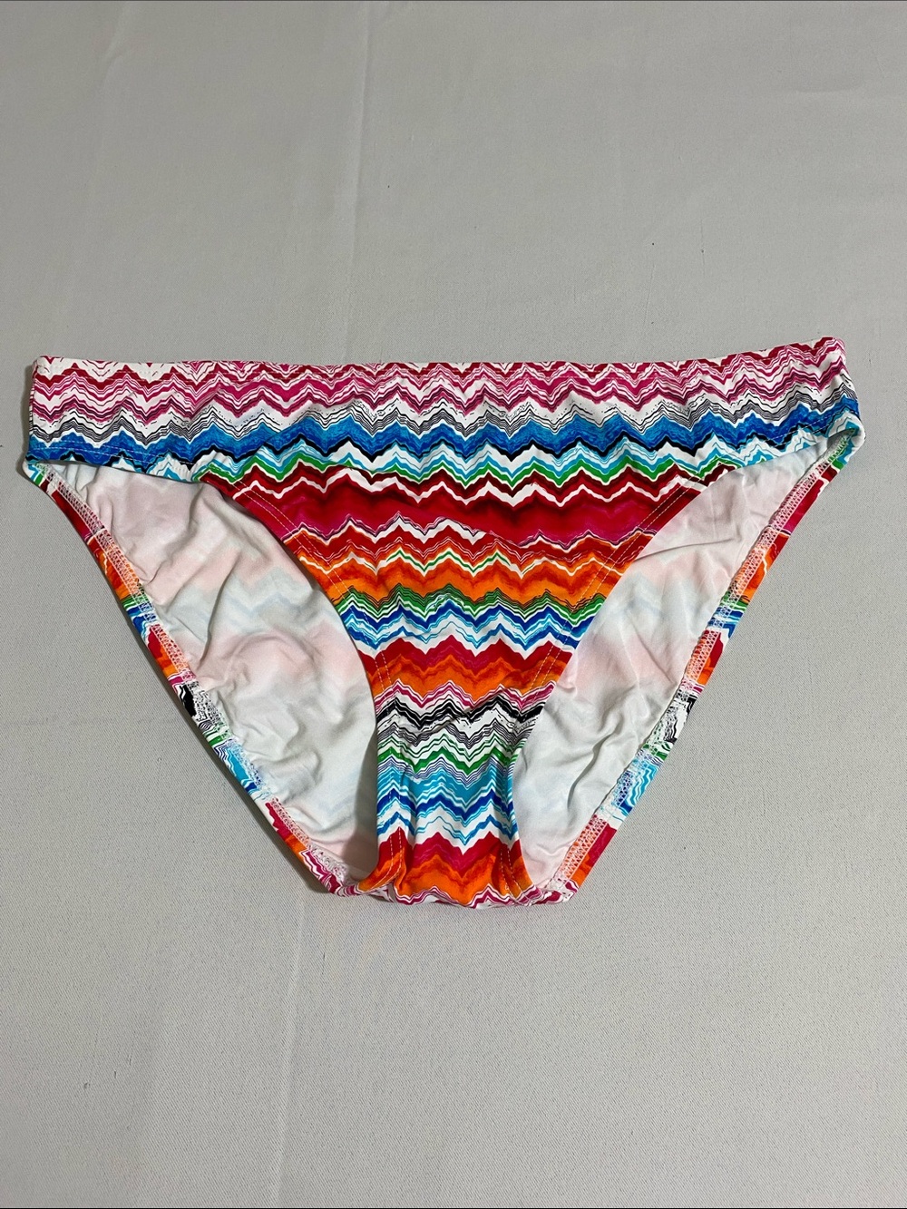 LA BLANCA Chevron Pattern Hipster Bikini Bottom Size 10
